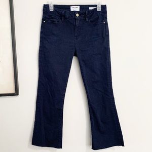 Frame denim Le Crop Mini Boot Jeans in dark denim